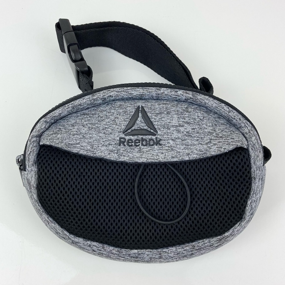 Reebok Unisex Hazel Fannypack Waist Belt Bag Gray & Black - Picture 1 of 12